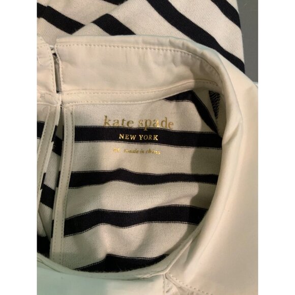 Kate Spade Navy Blue & White French Cream Striped Collared Dress, Size XS, NWT! - Picture 7 of 8